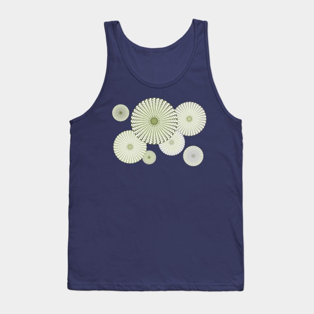 Sea Urchin | Kina | Abstract | Patterns in Nature | Sea Shells | Seashells | Sage Green | Tank Top by Eclectic At Heart